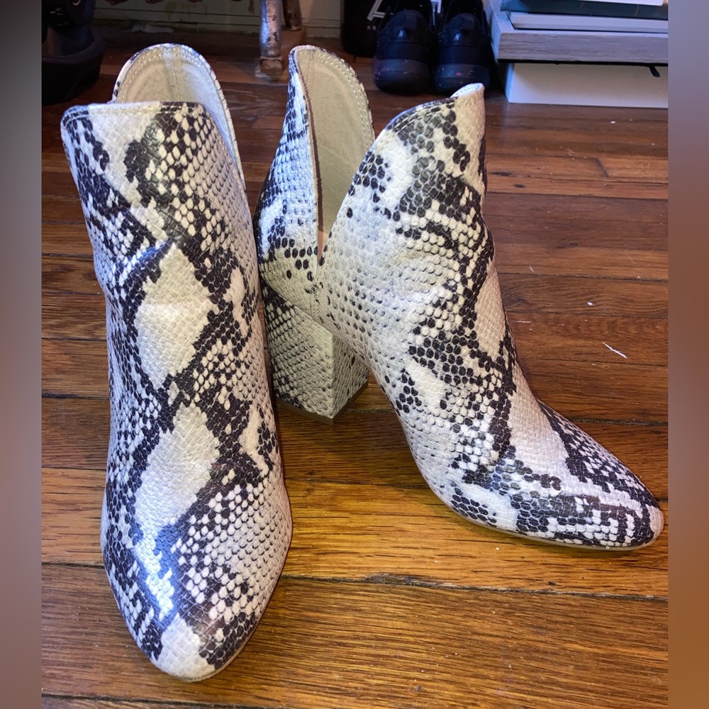 Steven Madden Snake Print Booties